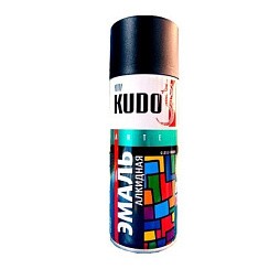 Фото KUDO Краска-спрей черная матовая универсальная KU-1102 520 мл