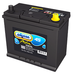 Фото АКБ 60а/ч о/п 590A низкий АКОМ (L=242; b=175; h=175)