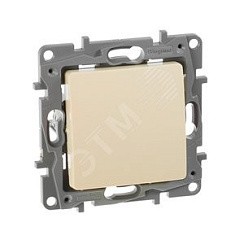Фото Выключатель 1 кл. в рамку, Слоновая кость, 10AX, ETIKA