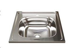 Фото Мойка накладная 50х50, 0,4мм, 160 мм, выпуск 1 1/2, MIXLINE