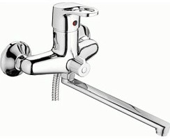 Фото .Смеситель д/ванны L2250 (Lt) плоский повор.излив 30см,LEDEME РАСПРОДАЖА