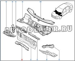 Фото .Поперечина щитка передка 2180 Веста ОАО «АВТОВАЗ»