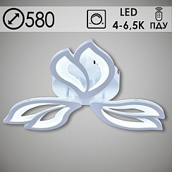 фото Люстра LI8876/3 WT белый 66W LED 4000-6500K d580 ПДУ диммер, HN20