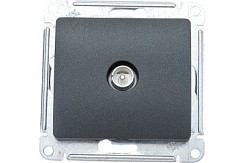 Фото Розетка TV коннектор Антрацит Glossa GSL000793