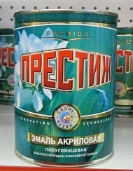 Фото Эмаль акриловая полуглянцевая белая Престиж, 1,9 кг