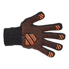 Фото Перчатки полушерстяные с ПВХ черные Россия 5079109