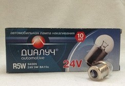 Фото Автолампа R5W 24V 5W BA15d Диалуч зад. габарит