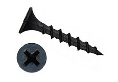 Фото Саморез 3,5х41 потай, крупная резьба, оксид (330) 0500365 КЧ