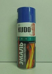 Фото KUDO Краска-спрей термостойкая синяя KU-5004 520 мл