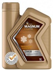 Фото Масло Роснефть Magnum Coldtec  5W30 SN/CF   1л. син.