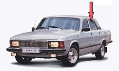 Фото ГАЗ 3102 Стекло задней двери опускное левое (завод) (Волга)