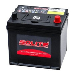 Фото АКБ 60а/ч о/п ASIA 550A SOLITE ниж. крепл.(L=207; b=175; h=190)