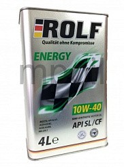 Фото Масло ROLF Energy 10W40 SL/CF   4л. п/с. (железо)