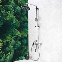 Фото Смеситель+Стойка душевая B7057SB-31 с лейкой из латуни, Д35