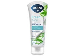 фото Крем д/рук AURA BEAUTY Увлажняющий с глицерином и экстрактом алоэ 75мл