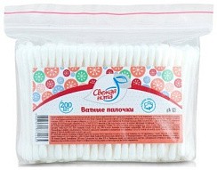 фото Ватные палочки 200шт пакет  в ассортименте