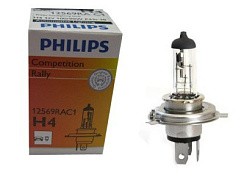 Фото Автолампа H4 12V 100/90W P43t Philips Rally дальний и ближний