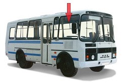 Фото ПАЗ 3205 Стекло аварийного окна 1163*940