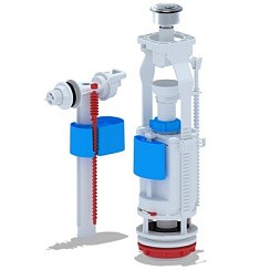 Фото Арматура к смыв. бачку 2-ух Кноп., металл, бок/подв. WC3050М АНИ пласт ЭКОНОМ