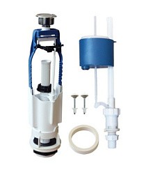 Фото Арматура к смыв.бачку Кнопка  хром, ниж.подводка, D40, АБ 69.57.14.3 "Уклад" 509804