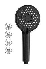 Фото Лейка душевая, массажная, чёрная GFmark 6076