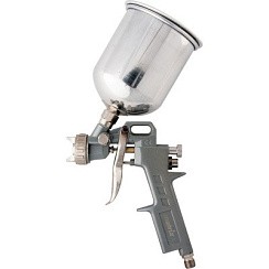 Фото Краскораспылитель пневмат. с верхним бачком V=1,0 л + сопла диаметром 1.2, 1.5 и 1.8 мм// MATRIX