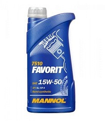Фото Масло MANNOL Favorit 7510 15W50 SL/CF-4   1л.  п/с.