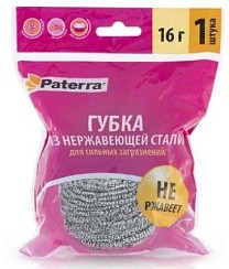 фото Губка д/посуды металлическая Paterra 12/360 402 378