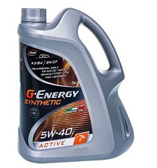 Фото Масло G-Energy Synthetic Active 5W40 SN/CF A3/B4 5л син.