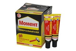 Фото Клей особопрочный "Момент-88" 30мл 1шт. (в шоу-боксе)