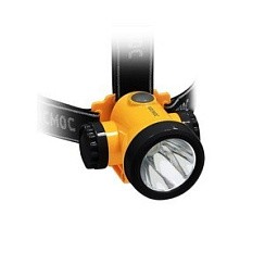 Фото Фонарь КОСМОС 3HWLi-On 2 режима 3Вт LED 1,5А.ч налобный зарядка от USB