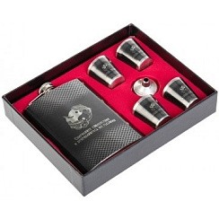 Фото Набор Сохраняйте спокойствие (фляжка 270 мл + 4 стопки+воронка) (HS-2021-A2) Helios