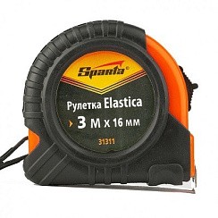 Фото Рулетка 3м*16мм обрезиненный корпус Elastica Sparta