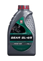 Фото Масло трансмиссионное 75W90 GL-4/GL-5 Лукойл   1л. п/с GEAR (3637655)