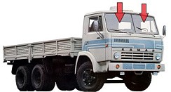 Фото КАМАЗ Стекло ветровое 1018х650