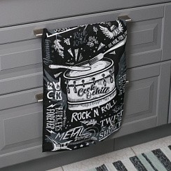 фото Полотенце "Rock'n'roll" 35х60 см, 100%  хлопок, Доляна