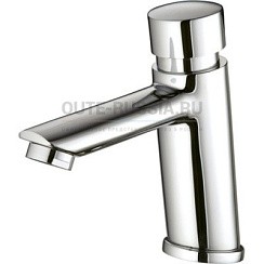 Фото Смеситель для умывальника одноручковый TC52 Латунь, Кнопочный, Хром, Oute