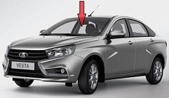 Фото ВАЗ 2180 Стекло ветровое Веста с обогревом под ДД с комплектом для вклейки