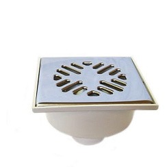 Фото Трап 50 прямой 10х10 с металл. решеткой (ТП 102.50-100 HSHs)