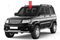 Фото УАЗ 3163 Стекло ветровое тонир., шелкография (Патриот)