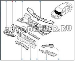 Фото .Раскос передка правый 2180 Веста ОАО «АВТОВАЗ»