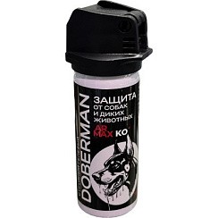 Фото Баллончик аэрозольный, 75 мл, струйный гелевый DOBERMAN, флип-топ