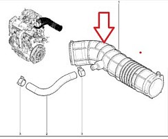 Фото (8450020039) Патрубок воздухозаборника 2180 Веста, ЛАРГУС, XRay "АВТОВАЗ"