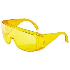 Фото Очки защитные открытого типа, желтые, ударопрочный поликарбонат// СИБРТЕХ/Россия