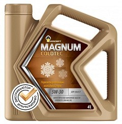 Фото Масло Роснефть Magnum Coldtec  5W30 SN/CF   4л. син.