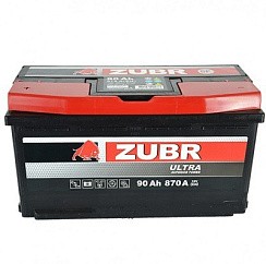 Фото АКБ 90а/ч п/п 870A ZUBR Ultra (L=353; b=175; h=190)