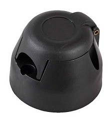 Фото Разъём трейлерный 7 штырей (розетка), пластик, d 37мм.