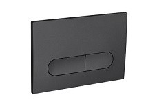 Фото Кнопка смыва EvaGold 04, пластик овал черный матовый для инсталляции EvaGold 400 и EvaGold 500