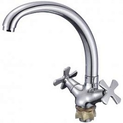 Фото Смеситель д/кухни T25513BA-8 двуручковый (Lt) OUTE РАСПРОДАЖА