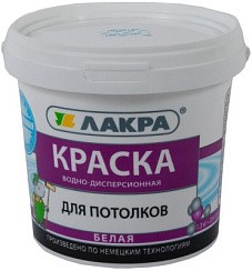 Фото Краска для потолков акриловая Белая Лакра 1,3кг Л-С